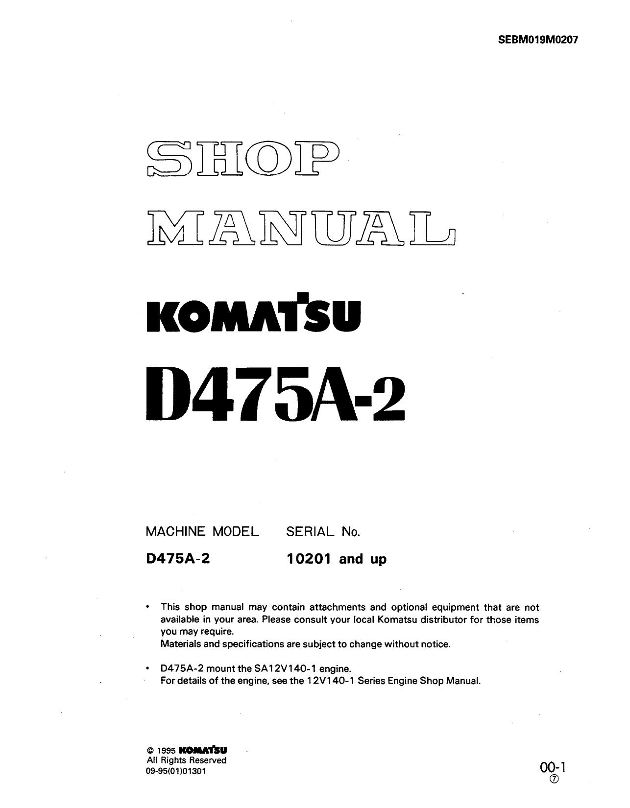 D475A-2  Shop Manual